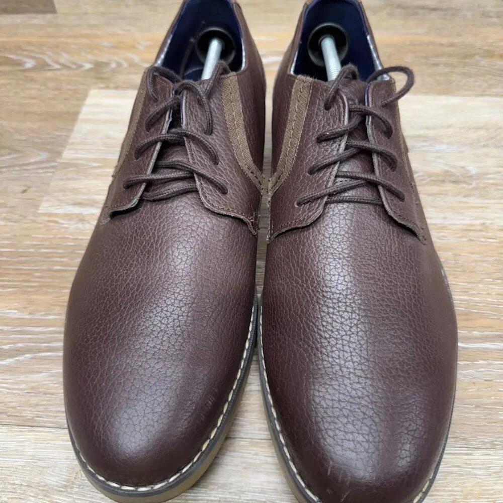 Sperry Newman Ox Tumbled Brown Leather Oxford Shoes Men's Size 13